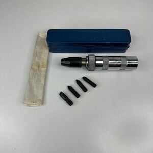 Duracraft No 2500 Impact Driver Manual Ratcheting Screwdriver Set with Bits Case